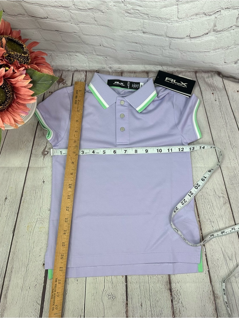 NWT RLX Ralph Lauren golf purple Polo girls 6X activewear tennis prep summer